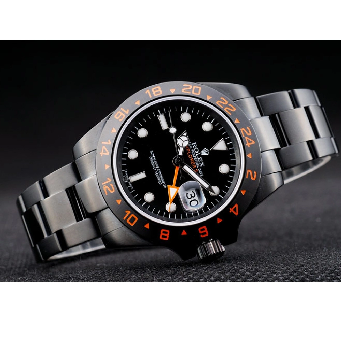 Aaa replica watch Black Black Dial Explorer Rolex Bezel Watch Ceramic 0617